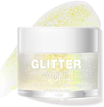 BestLand Holographic Body Glitter Gel - Cosmetic-Grade, Color Changing Glitter for Face, Body, and Hair, Safe and Easy to Use, Perfect for Festivals Parties, Vegan & Cruelty Free (04 Frosty Azure)