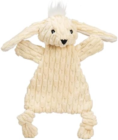 HuggleHounds Flatties - Dog Plush Toys to Keep Them Busy, Squeaky Crinkle Pet Toy for Medium and Large Dogs, Durable Stuffed Animal Toy - Bobbi Bunny HuggleFlatties, Large