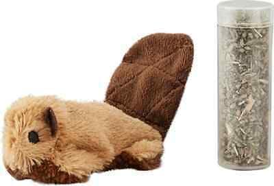KONG Refillables Catnip Toys, Assorted 2-Pack – Plush Cat Toys with Refillable Catnip Pouch & Premium North American Catnip (Beaver 2 Pack)
