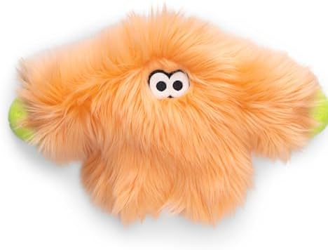 WEST PAW Rowdies Helga Durable Plush Dog Toy with Reinforced Seams Chew Resistant HardyTex Fabric and Interactive Squeaker for Safe Indoor and Outdoor Playtime Bundle for Dogs - Melon