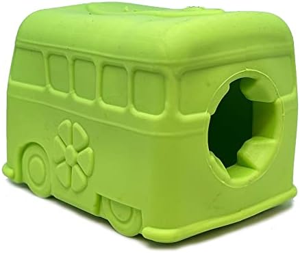 SodaPup MuttsKickButt Surf's Up Retro Van – Durable Dog Treat Dispenser & Chew Toy Made in USA from Non-Toxic, Pet Safe, Food Safe Natural Rubber for Mental Stimulation, Problem Chewing, & More