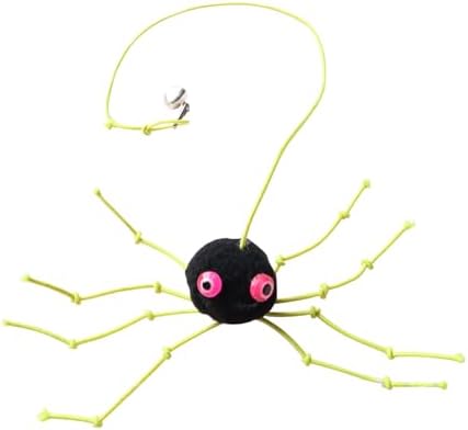 Cat Wand Spider Refills, Teaser Wand Cat Toy Replacement, Spider Replacement Refills, Cat Spider Toys, Interactive Cat Toy Attachment for Indoor Cats and Kitten, (Yellow)