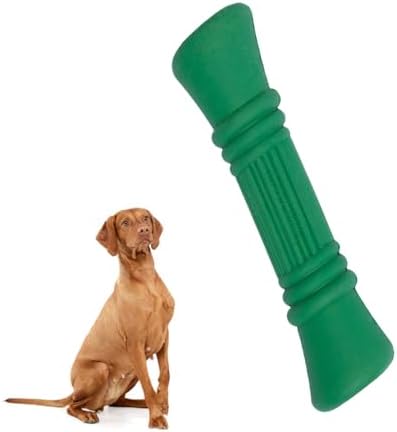 Green Sheep Enrichment Dog Bone for Medium to Large Dogs, Natural Rubber Treat Dispensing Chew Toy with Textured Surface for Mental Stimulation & Dental Support, Interactive Dog Toys