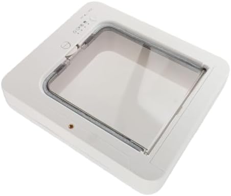 Microchip Cat Door, Automatic Unlocking Weatherproof (White +