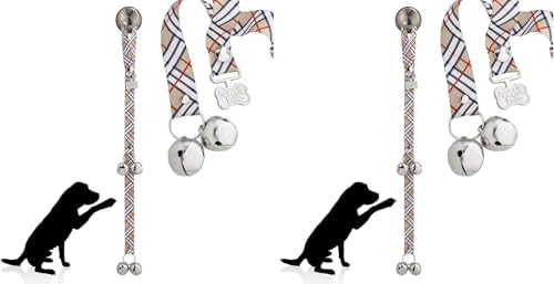 PoochieBells The Original Dog Potty Doorbell, Dog Bells for Potty Training & Puppy Housebreaking, Potty Train Your Dog in Days, Made in America, London (Pack of 2)