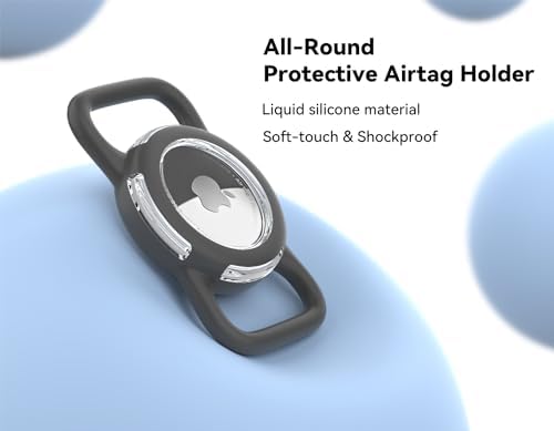 Waterproof AirTag Holder for Dog Collar, Soft Slide-On Dog AirTag Holder | Full-Body Protection, No-Dangle Fit, Ultra-Durable, Lightweight, Tool-Free Installation, Clear Cover, Fits Dog & Cat Collars