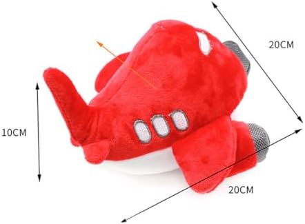 FRCOLOR 3-Pack Plane Shape Dog Chew Toys Squeaky Interactive Pet Playing Toys for Puppies and Cats Bite Resistant Training and Boredom Relief Toys 7.87X7.08X3.93In
