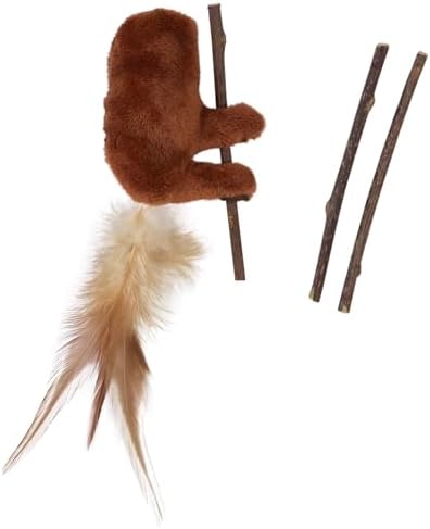 Mad Cat Sloth with Sticks Catnip and Silvervine Plush Cat Toy, Pack of 4