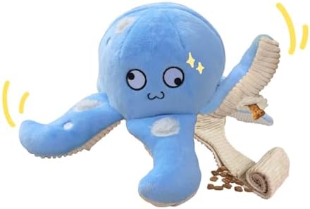 Interactive Dog Snuffle Octopus Toy, Hide & Seek Treat Dispenser Plush