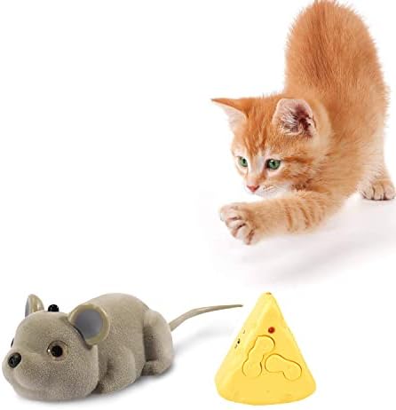 CSD Interactive Cat Mouse Toy - Mouse Hunting Cat Toy - Fake Rat Toy Mouse for Cats with Remote Control - Interactive Cat Pet Toy for Boredom, Physical & Mental Stimulation - Realistic Mouse Toy