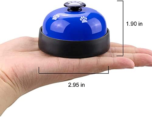 Comsmart Dog Training Bell, Set of 2 Dog Puppy Pet Potty Training Bells, Dog Cat Door Bell Tell Bell with Non-Skid Rubber Base