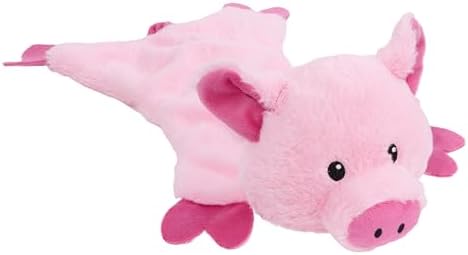 Fuzzl Pickles Pig Crinkle & Squeak Dog Toy – No Mess Minimal Stuffing Plush Puppy Toy – Interactive Soft Dog Squeaky Toy for Small to Medium Dogs – Durable Shaking, Tossing & Cuddling Toy
