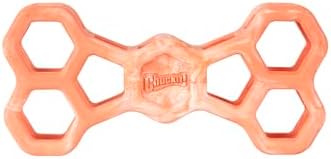 Chuckit! Holee Roller Dog Treat Puzzle Bone, Small, Orange – Interactive Treat & Chew Puzzle Toy for Dogs Up to 20 lb – Durable Rubber Bone‑Shaped Fetch Toy for Mental Stimulation – Pack of 1