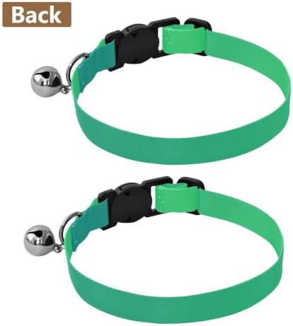 Green Gradient Easy to Clean Cat Collars 2 Pack Pet Collars for Cats