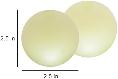 Harry Barker Glow-in-the-Dark Rubber Dog Fetch Balls, High-Bounce Interactive Toy with Safety Air Vent, 2.5 Inch, Launcher-Compatible