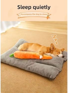 Giant 29.5'' Anxiety Relief Carrot Plush for Dogs - Squeaker Inside Interactive Chew Toy with Hypoallergenic Filling | Oeko-TEX Certified Boredom Buster & Cuddle Companion