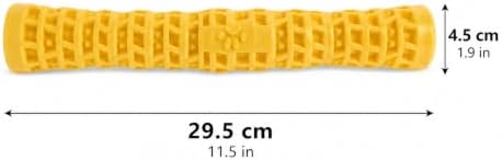 Squeaky Chew Toy for Aggressive Chewers, Indestructible Rubber Pet Toy for Medium Large Breed Puppy, Long-Lasting Durable Teething Chews, Interactive Plaything (Yellow)
