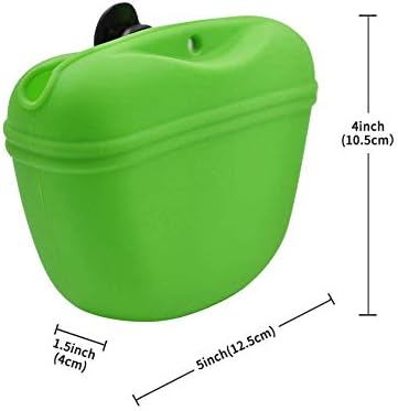 RoyalCare Silicone Dog Treat Pouch-Small Training Bag-Portable Dog Treat Bag for Leash with Magnetic Closure and Waist Clip[US Design Patent]