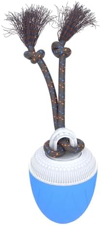 Interactive Dog Ball Toy for Medium & Large Dogs, Automatic Moving Dog Toy with Bird Sounds and Rope, USB Rechargeable Smart Ball with Fast & Slow Modes, 500mAh Dog Enrichment Toy