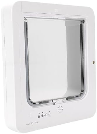 Generic Smart Cat Door Automatic Flap with Remote Control for Indoor and Outdoor Use Plastic Size 10.24x11.61in