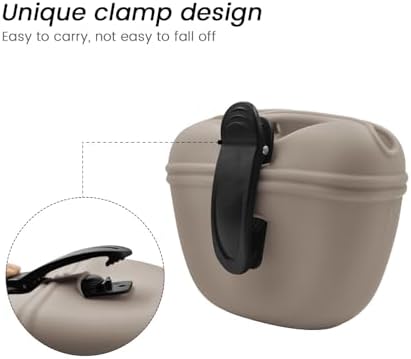 AUDWUD Silicone Dog Treat Pouch with Clicker Magnetic Closure Secure Clip