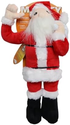 MIGHTY Tuffy 2 Pack Santa Ultra Durable Plush Dog Toy
