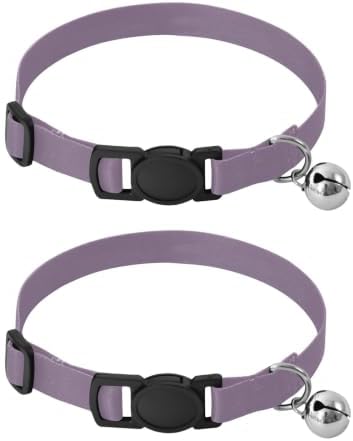 Red Blue Gradient Adjustable Buckle Pet Collars 2 Pack Lightweight Pet Collar for Cats and Dogs