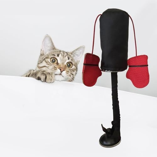 Punching Bag Toy, Interactive Boxing Toy with Dangling Gloves for Indoor Pets, Kitten Exercise Play