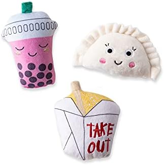 Fringe Studio Plush Dog Toy Set, TAKE ME Out, 3 Piece Set, for Small Dogs (289516)