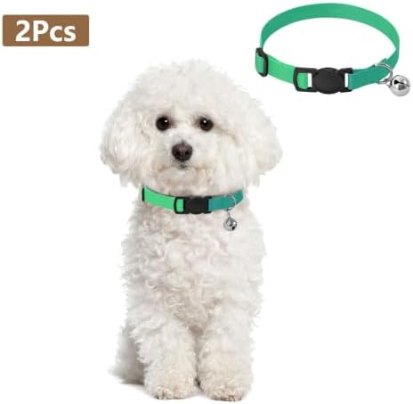 Green Gradient Easy to Clean Cat Collars 2 Pack Pet Collars for Cats