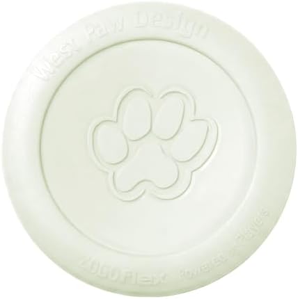 WEST PAW Zogoflex Zisc Dog Flying Disc, High Flying Aerodynamic Disc for Dogs Puppy – Lightweight, Floatable Disc for Fetch, Tug of War, Catch, Play – Doubles as Food/Water Bowl, Large 8.5", Glow