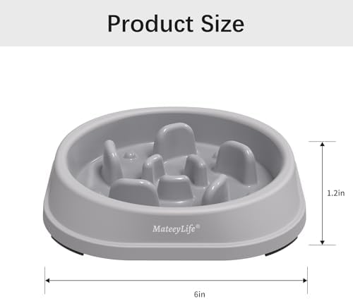 MateeyLife 2-Pack Slow Feeder Dog Bowls, 1 Cup, Dog Puzzle Feeder Bowl