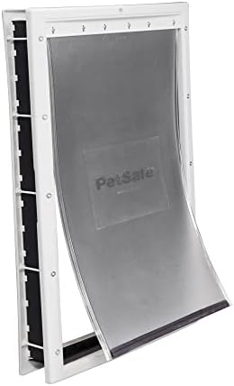 PetSafe Plastic Dog & Cat Door, Pets Up to 220 lb, X-Large | Flap Opening 13 5/8 in W x 23 5/8 in H, Snap-on Closing Panel, Paintable Frame, Easy DIY Install