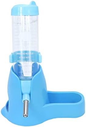 Wontee 3 in 1 Hamster Water Bottle with Food Bowl Hideout Base, 125ML, Blue