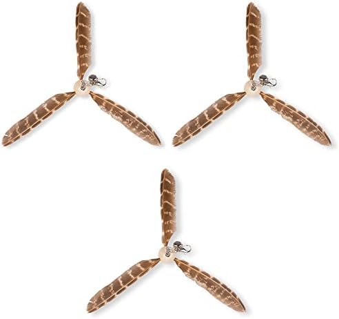 JXFUKAL Cat Wand Toys, Interactive Cat Toys with 3 Feather Refills, 29'' Flexible Steel Wire, Sturdy Wood Handle & Bell for Kitty Kitten, Cat Toys for Indoor Cats Teaser Cat String Toy