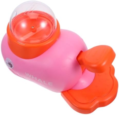 Dog Treat Dispenser with Button Rotating Food Whale Shaped