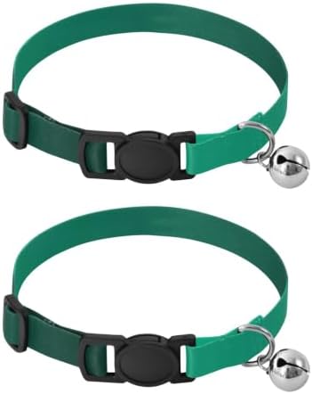 Green Black Gradient Kitten Collars 2 Pack Collars for Puppies Adjustable Length 10.6" to 17.1"