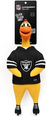 Littlearth NFL Team Rubber Chicken Pet Toy - Officially Licensed Teams