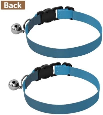 2 Pack Kitten Collar Blue Gradient Bell Collar for Small Dogs, Adjustable Length 10.6" to 17.1"