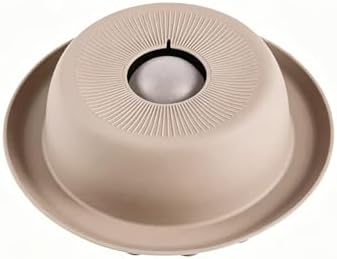 PEDAY Nonslip Dog Slow Feeder Lick Bowl with Ball, Enrichment Toy for Water, Yogurt & Jam, Dishwasher Safe, Warm Taupe