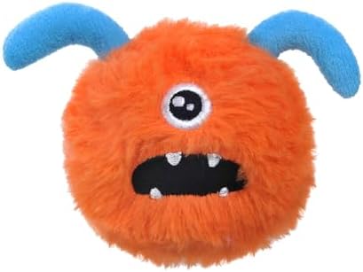 TwoEar Squeaky Ball Dog Toys for Small Dogs, Orange