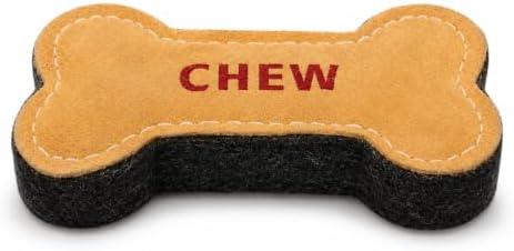 Natural Suede Leather Dog Chew Toy, Interactive Bone Shape Pet Toy for Adult Dogs and Puppies, Durable Design for Daily Chewing, Tug Play and Indoor Training Use
