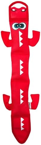 Outward Hound Fire Biterz Red Lizard, Plush Firehose Material Interactive Dog Toy, Large