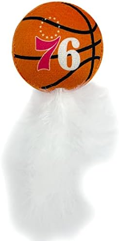 BEST PLUSH NBA 76ERS Cat Toys - 3pc Set: Jersey, Basketball & #1 Fan. Filled with Fresh Catnip. Beautiful Team Logos