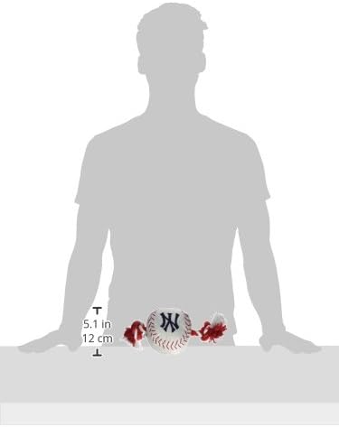 MLB NEW YORK YANKEES Baseball Rope Toy for DOGS & CATS. Tough nylon, Sporty Baseball Design, Heavy-duty ropes with Inner SQUEAKER
