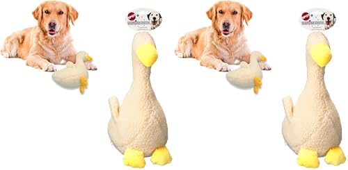 SPOT 13in Vermont Style Fleece Duck Dog Toy – Soft Plush Squeaky Comfort Toy for Medium & Large Dogs and Puppies – No Plastic Parts – Safe for Light Chewers – Calming & Cuddly Indoor Pet Toy