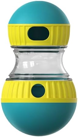 CYBERNOVA Interactive Dog Toys, Treat Dispenser and Adjustable Food Dispensing Slow Feeder Ball,Stimulating Dog Nature and Enhancing Intelligence (Blue-Yellow)