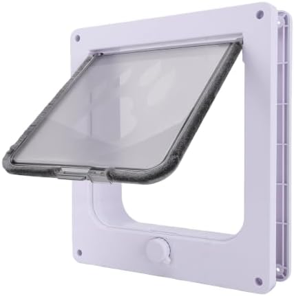 Fdit Rotating cat Door with Lockable Direction Control for Indoor Outdoor