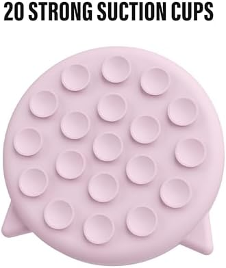 Silicone Cat Slow Feeder,Slow Feeder Cat Bowl Wet Food with Suction Cups，Puzzle Feeder Cat,Cat Interactive Toys,Effectively Reduce Overeating in Kitty (Pink, 1 Cup)