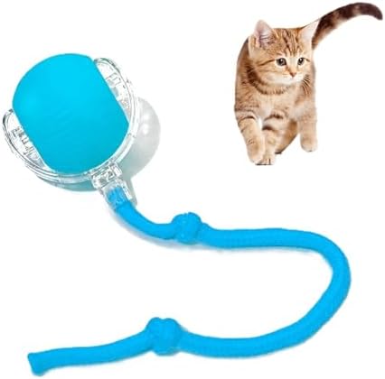 Interactive Cat Toy Rolling Ball with Tail, Motion Activated Indoor Cats